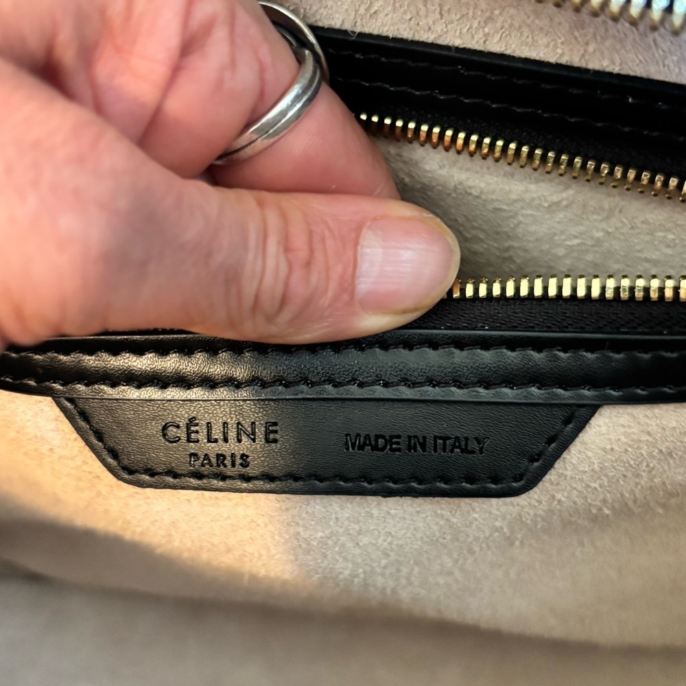 Celine Céline Mini Luggage Tri Colour Color Luggage Travel Leather Tote Bag - Picture 11 of 16